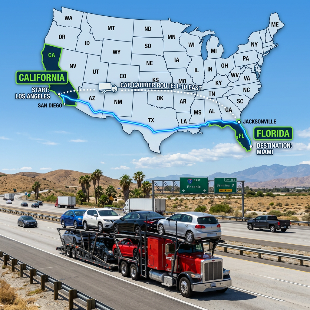 California to Florida Auto Transport: 7 Things to Know Before Shipping